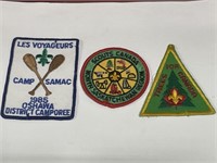 3 Scouts Canada Crests - Camp Samac, Scouts
