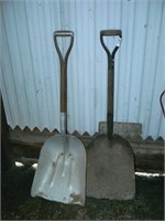 2 grain shovels