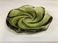 Vintage Fenton Avocado Green Bowl