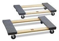 WEN 18x30 in Hardwood Mover’s Dolly, 2-Pack
