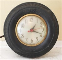 Vintage Mohawk Super Chief Tire Clock - 6.5" round