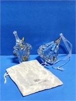2 Ornaments - Diamond Shape And Champagne In