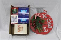 CHRISTMAS ORNAMENTS AND NOEL SIGN