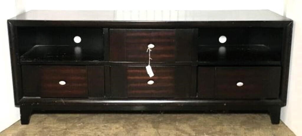 Modern Media Stand with Four Drawers