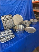 Muffin tins, cookie sheets, cake pans etc.
