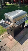 Char-Broil stainless grill w/ rotisserie +