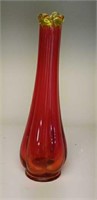 Gorgeous amberina vase approx 10 inches tall