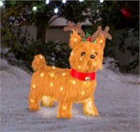 YORKSHIRE PLUSH DOG CHRISTMAS DECO $50