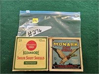 Monark and Remington Vintage Shot Shell Boxes