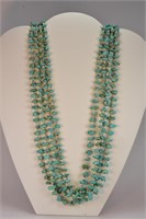Indian Triple strand Turquoise Heishe Necklace