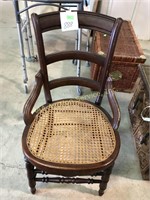 Vintage cane bottom side chair