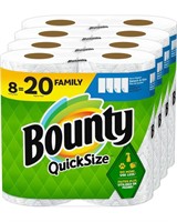 Bounty Quick Size Paper Towels, White, 8  Rolls