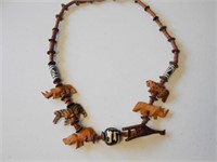 Hand Carved African Animal Necklace