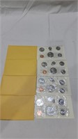 2 1968 and 2 1969 Canadian uncirculated coin sets