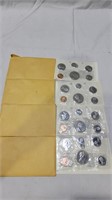 4 1968 Canadian uncirculated coin sets