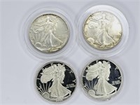 4 American Silver Eagle 1 Troy Ounce Coins