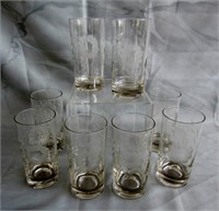8pcs Hughe's Cornflower Water Glasses