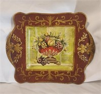 Gold and red decorative plate