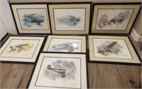 7x Framed Airplanes