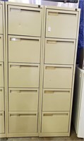 2 Metal 5 Drawer File Cabinets