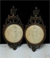 Beautiful pair of wall plaques