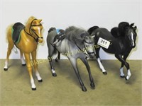 3 Plastic Toy Horses by Marchon (1992)