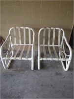 Vintage PVC Patio Arm Chairs