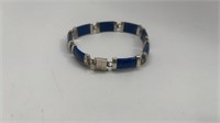 Vintage Blue Lapis & .925 Silver Bracelet