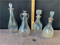 Lot: Vintage Glass Decantars