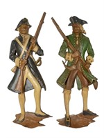 Pair Of Sexton Metal Minuteman Wall Hangings