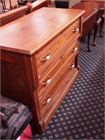 Vintage three-drawer Eastlake style walnut dresser