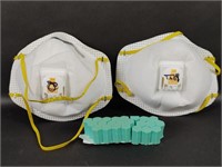 3M 8511 N95 Respirator Masks, Work Earplugs