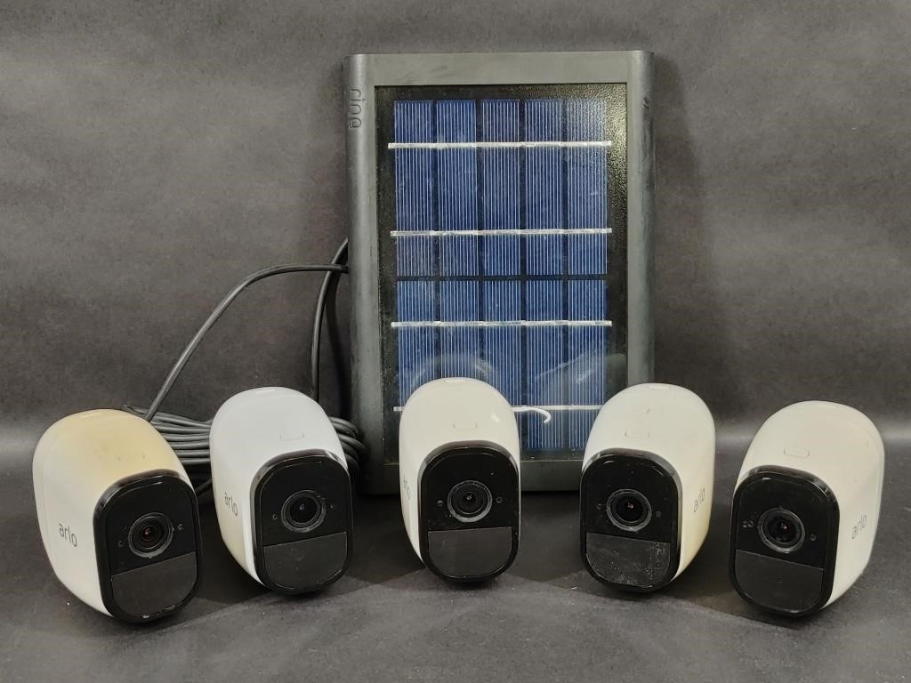 Ring Solar Panel & Five Arlo Cameras