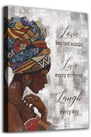 AFRICAN AMERICAN CANVAS WALL ART - 20 X 28IN