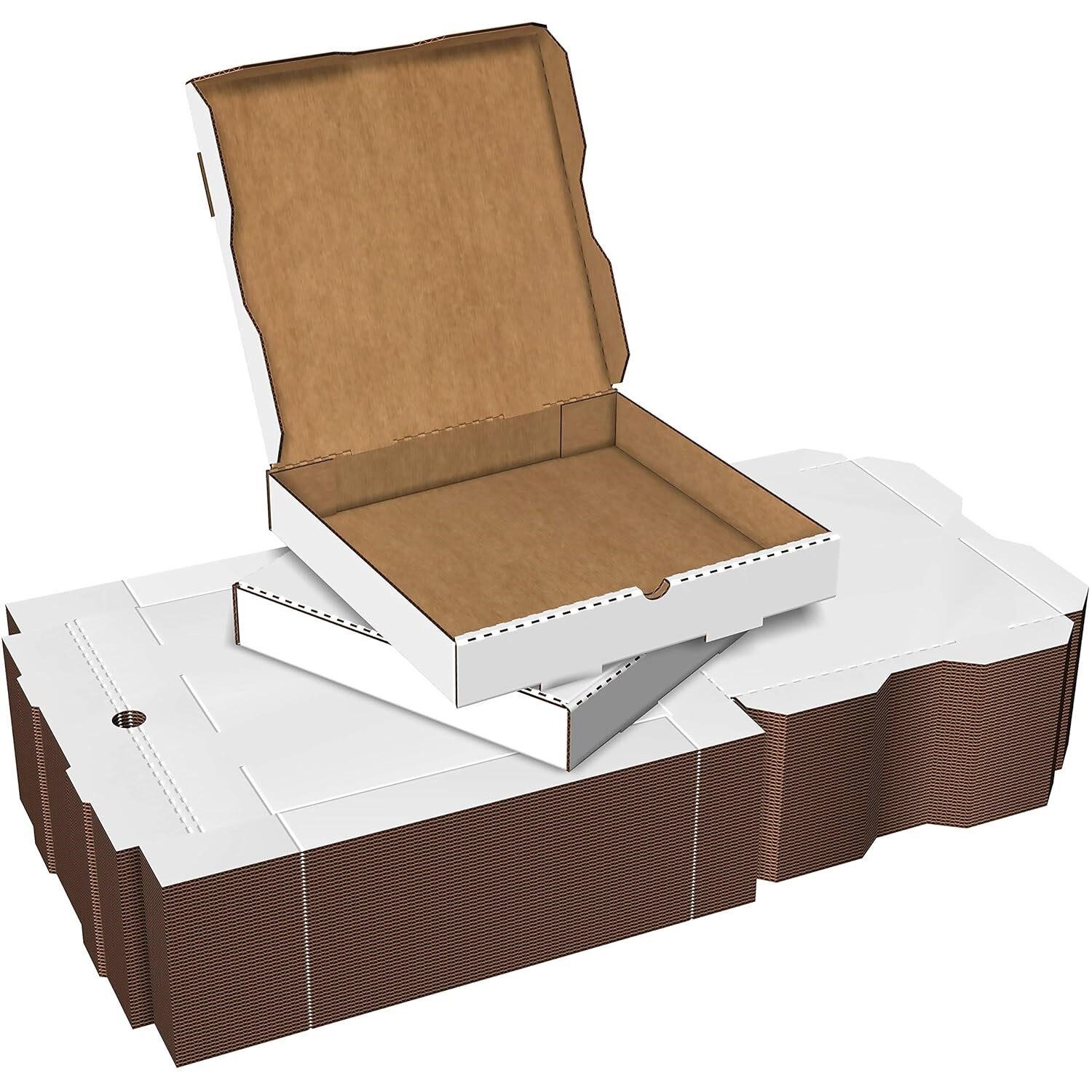 White Cardboard Pizza Boxes  12 x 12