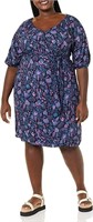 Goodthreads Women's Fluid Twill Wrap Midi Dress XL