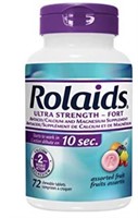 ROLAIDS ULTRA STRENGTH ANTACID 1000MG 72 PACK EXP