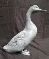 Cast aluminum duck garden figure