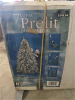 Seven and a half foot pre-lit Prescott pine