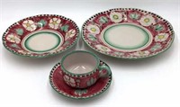 4 Pieces of Handpainted Italian Ceramic Dishes