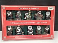 Old World Christmas Glass Santa Light Covers