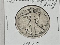 1917 Silver Walking Liberty Half Dollar Coin