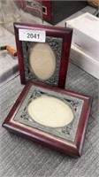 Vintage picture frame and jewelry box set