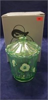 (1) Fenton Green Apple Covered Candy Box w/ Box