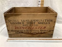 Winchester Wooden Ammo Box, 16 Gauge, 14”W, 8”T,