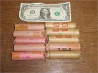 10 Rolls of Pennies - 1919, 1918, 1927, 1928, 1930