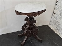 Antique Marble Top Table 21 x 28" high