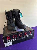 Rocky Shoes & Boots Black Biker Boots, size 10