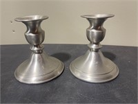 Pewter candle sticks