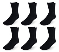 Men's Diabetic Cotton Crew Socks - Loose Fitting N